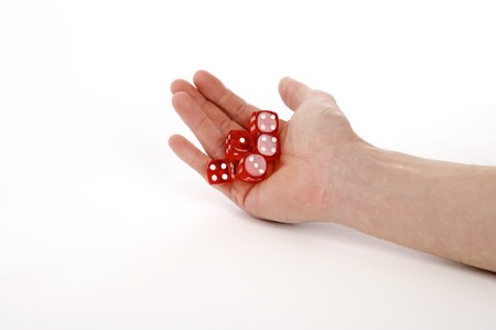playing diceの写真素材