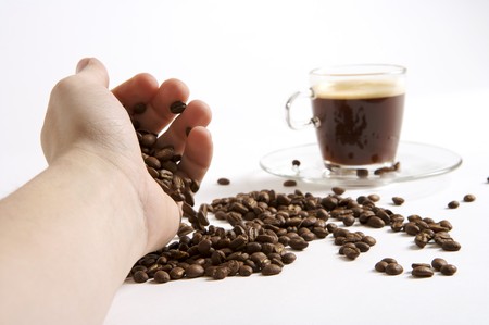 Beans and coffeeの写真素材