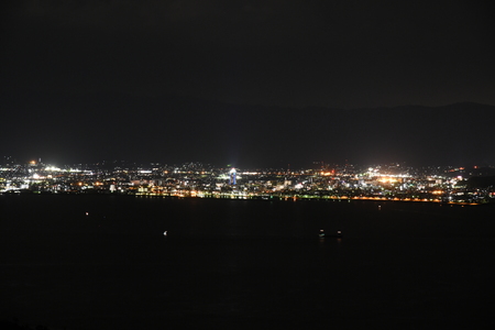 hirosima coast night viewのeditorial素材