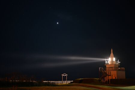 lighthouse kamome islandの写真素材