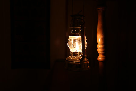 old oil lampの写真素材
