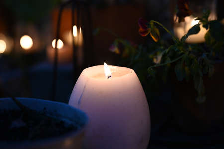 A night of leisurely candlelightの写真素材