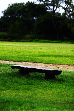 long chair in the park