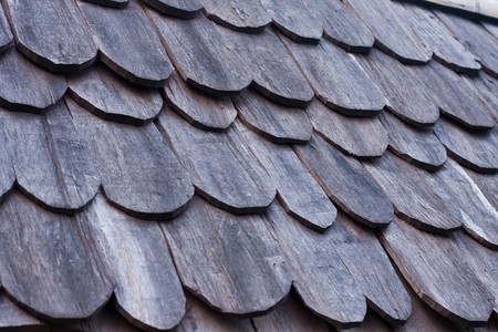 the old wood roofの写真素材