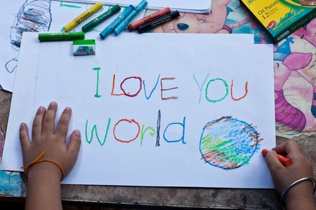 on the paperの写真素材