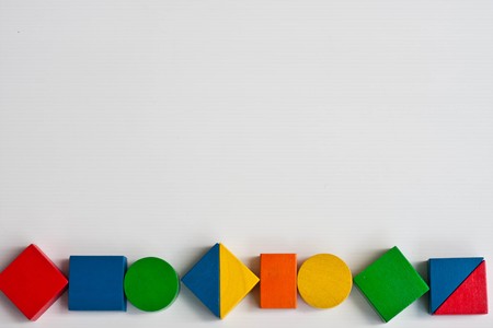 color box on white backgroundの写真素材