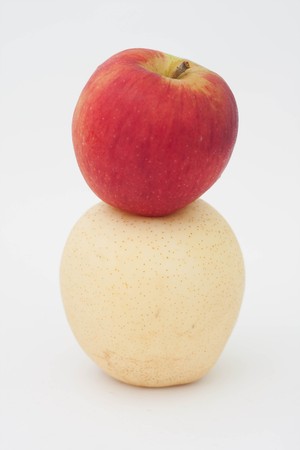  fruit on the white backgroundの写真素材