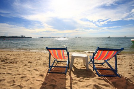 on the beachの写真素材