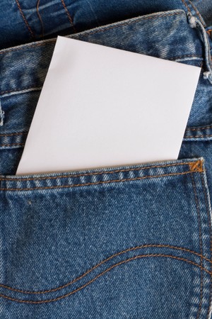 paper on jeansの写真素材