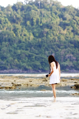 on the beachの写真素材