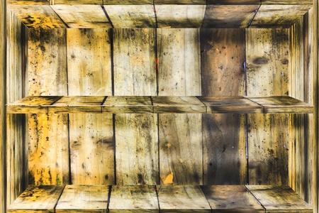 wood shelfの写真素材