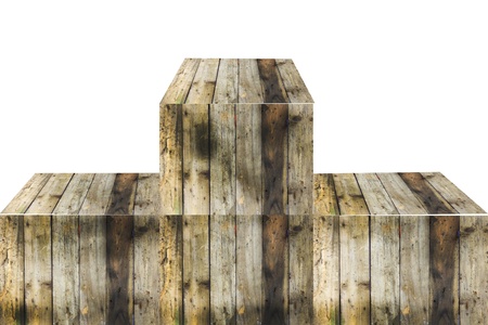 old wood pedestalの写真素材