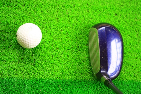 golf on greenの写真素材