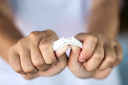 Not ready to have children の写真素材