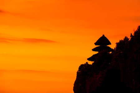 bali temple with Evening lightの写真素材