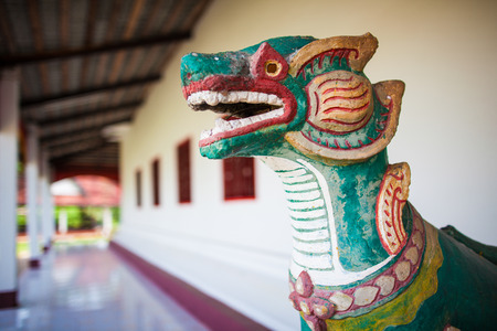 Lion statue in temple Thailand