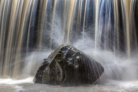 closeup on the waterfall.の写真素材