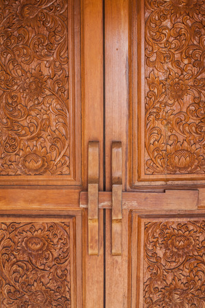 Carved wooden doors.の写真素材