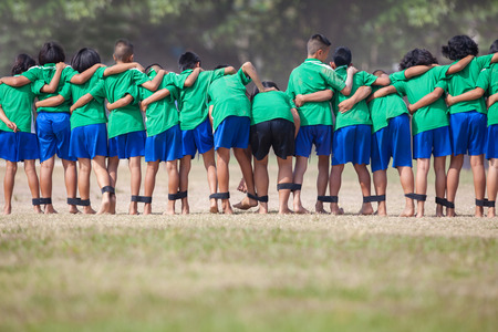 Sports run to tie the legs together.のeditorial素材