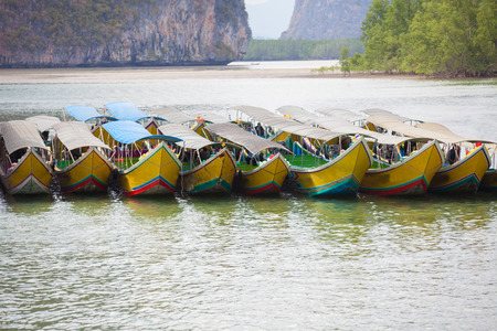 Speedboat - send a Marine in southern Thailand.の写真素材