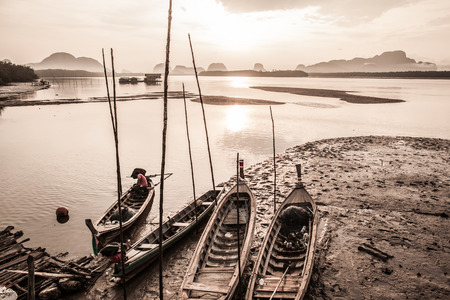 Fishing village in Phang Nga in southern Thailand.の写真素材