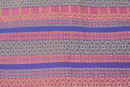 Thailand colorful patterned silk sarong. Can be used as texture or background.