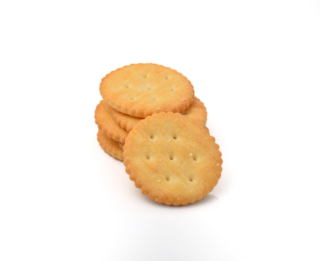 Cracker isolated on over white backgroundの写真素材