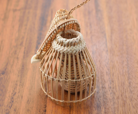 Fishing equipment is made of bamboo from Thailand.の写真素材