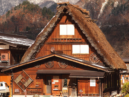 Original house in Shirakawago heritage village in Japanのeditorial素材