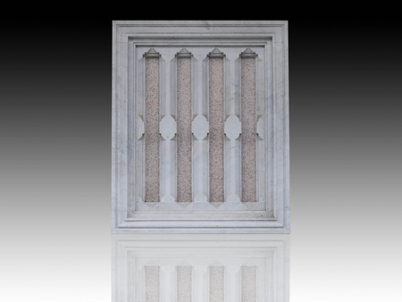 Marble window with shadow was on black gradient の写真素材