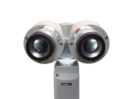 Portable slit lamp biomicroscope (Eyepieces) isolation on white