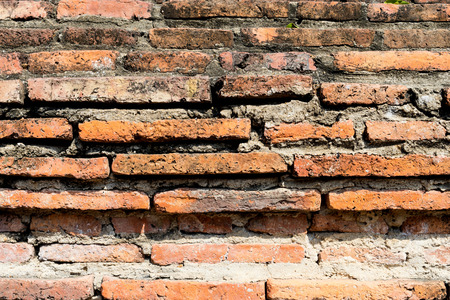 Old orange brick backgroundの写真素材