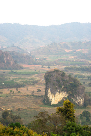 Phu Langa is viewpoint in Northern area of Thailand, in the morning periodの写真素材