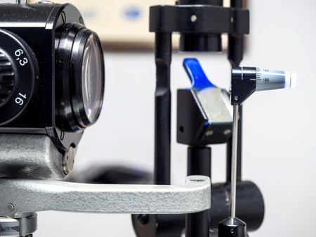 Goldmann applanation tonometry is gold standard equipment for measure eye pressure, used by...