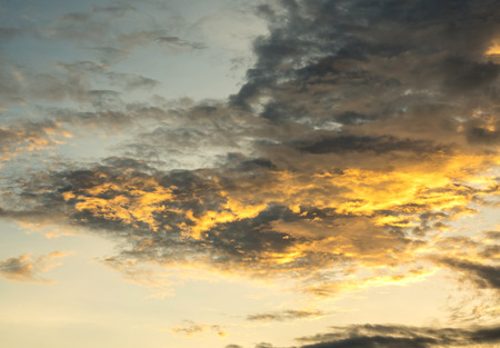 Evening twilight sky with cloudsの写真素材