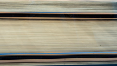 Railway track movement blurring technique
