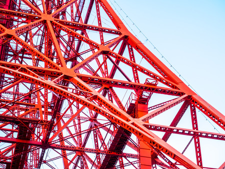 Metal rigid structure of Tokyo tower in Japanのeditorial素材