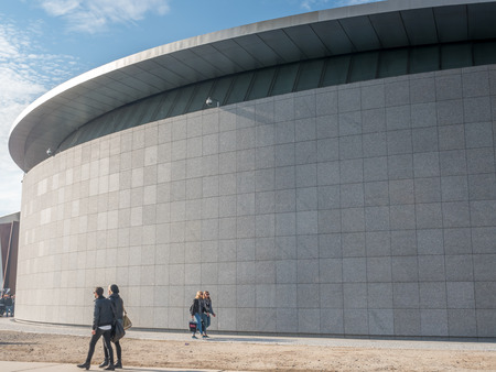 AMSTERDAM - OCTOBER 3: Van Gogh museum building outstanding with design architectured in Amsterdam,...