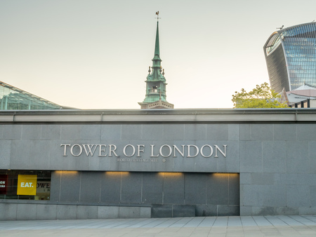 LONDON - MAY 24: Tower of London box office in London, England, under evening sky, was taken on May...