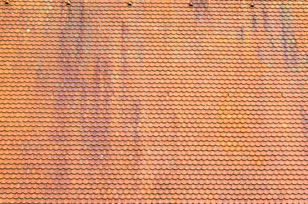 Roof orange tile in Triberg church for background