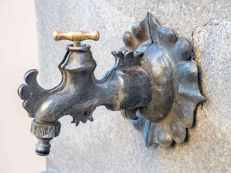 Art bronze alloy water tapの写真素材