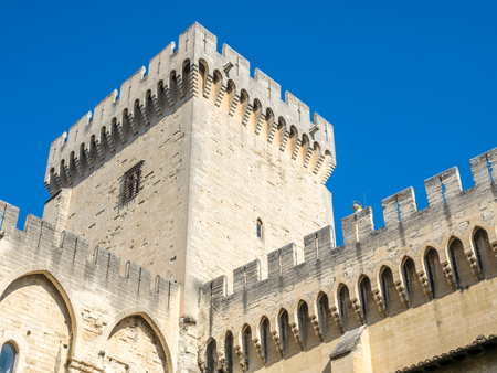 AVIGNON, FRANCE - APRIL 12 : Interior architecture of Papal palace (Palais des Papes) in Avignon, France, on April 12, 2017.のeditorial素材