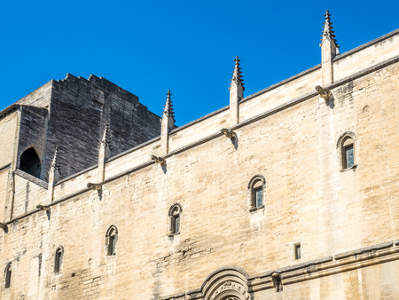AVIGNON, FRANCE - APRIL 12 : Interior architecture of Papal palace (Palais des Papes) in Avignon, France, on April 12, 2017.のeditorial素材