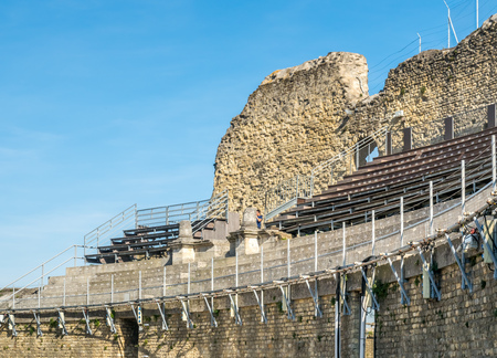 Roman Theater of Orange, one of the best preserved Roman theater, located in Orange city, Franceの写真素材