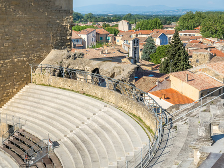 Roman Theater of Orange, one of the best preserved Roman theater, located in Orange city, Franceの写真素材