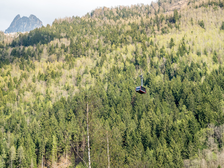 Chamonix-Mont-Blanc, ski resort town, great viewpoint landmark of Franceの写真素材