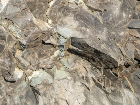 Strange basalt rock mountain near Reynisfjara black sand beach in Vik town, one of the landmark of Icelandの写真素材