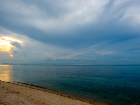 Seascape view with sand beach, beautiful view in Samui island, Thailand, summer seasonの写真素材