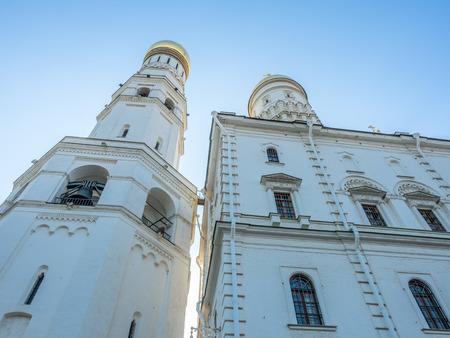 Ivan the Great's Bell tower in Cathedral square in Moscow Kremlin, Moscow, Russiaのeditorial素材