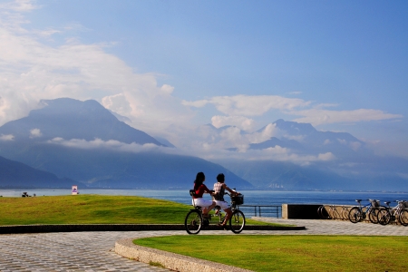 Taiwan Hualien Chisingtan Cyclingの写真素材